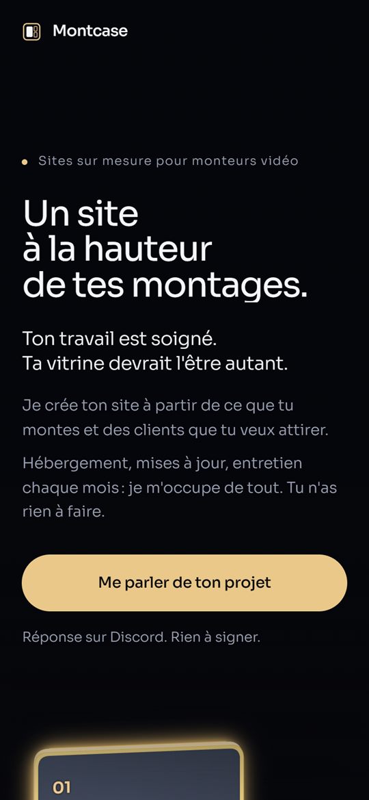 La même page sur un téléphone.