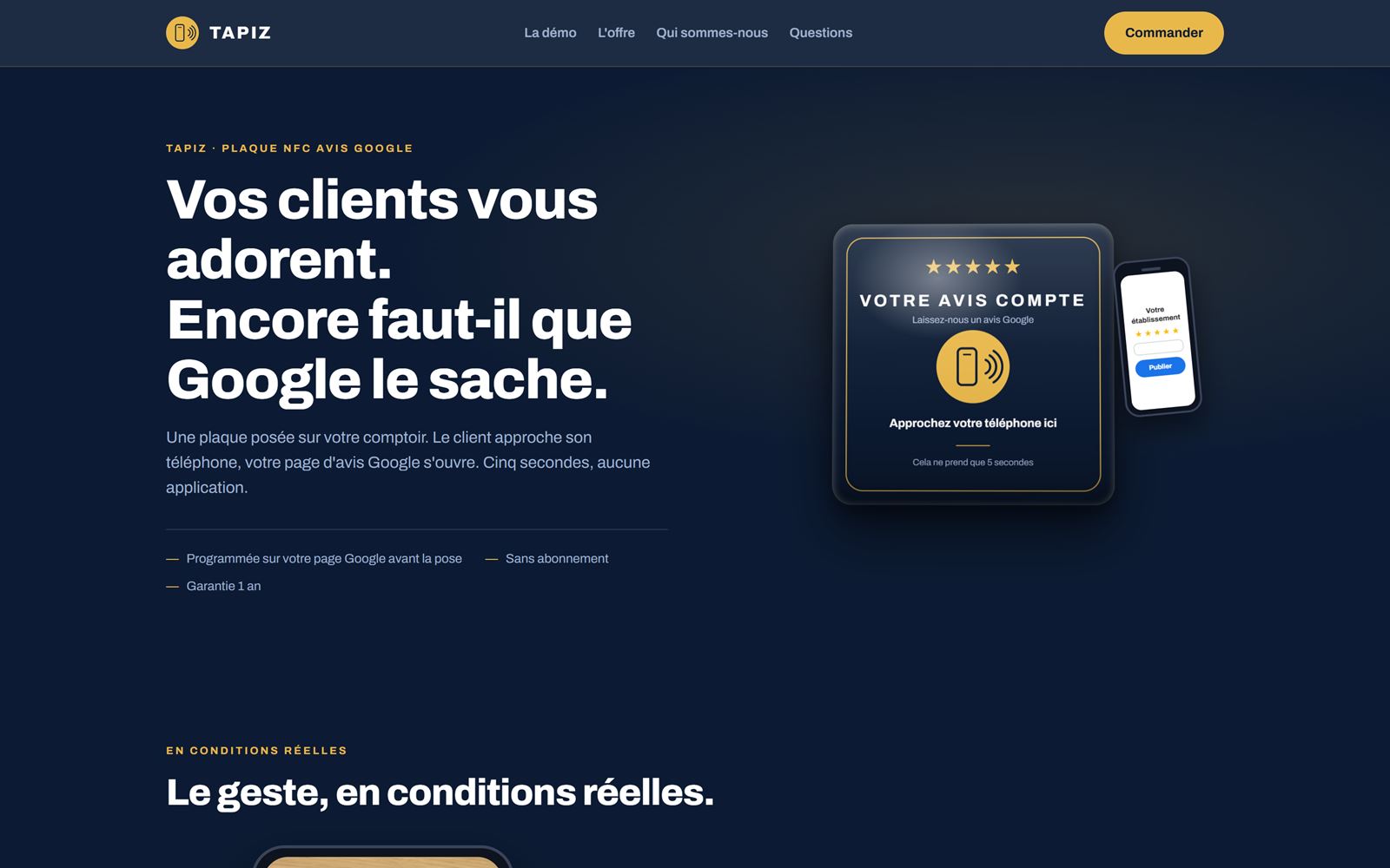 La page d'accueil de tapiz.fr sur un écran d'ordinateur.